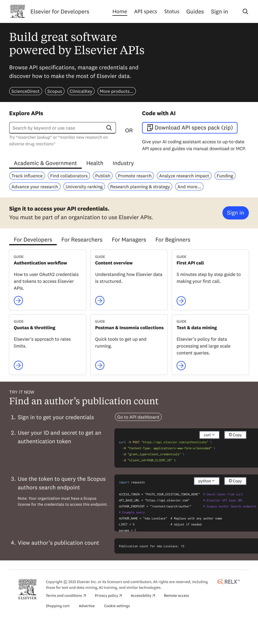 Modernising Elsevier’s API Experience for an AI‑Driven World